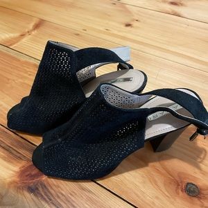 Tahari Open Toe Perforated Bootie